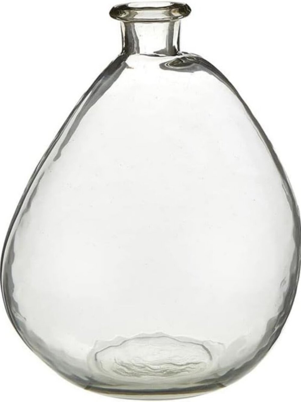 Stylish Small Clear Recycled Glass Flower Vase for Home & Office Décor